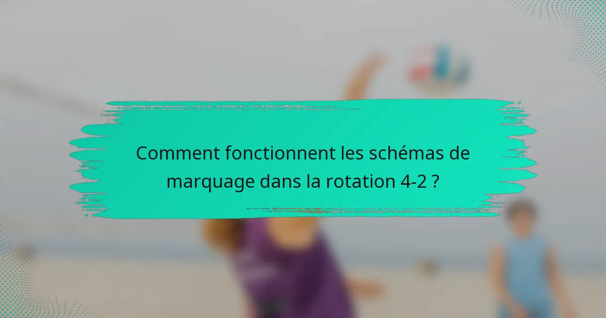 Comment fonctionnent les schémas de marquage dans la rotation 4-2 ?